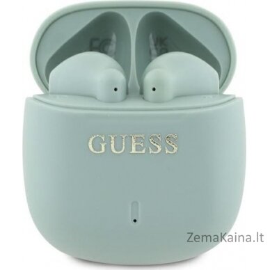 Guess Guess Bluetooth ausinės GUTWSJ14ESGN TWS + prijungimo stotelė žalia/žalia Atspausdintas klasikinis logotipas