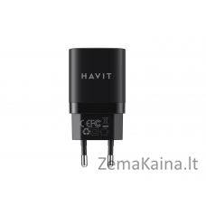 „Havit“ USB-A+USB-C įkroviklis UC30 EU (juodas)