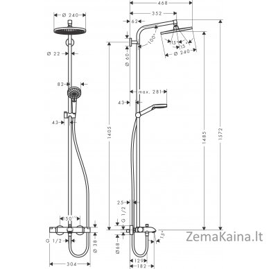 Hansgrohe Crometta S 240 1jet, 27320000 1