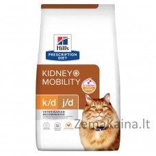 HILL'S PD K/D Kidney + Mobility Chicken - sausas kačių maistas - 3kg