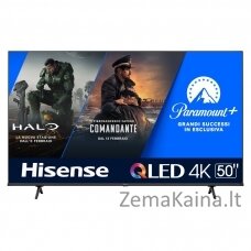 Hisense 50E7KQ televizorius 127 cm (50") 4K Ultra HD Smart TV „Wi-Fi“ Juoda 275 cd/m²