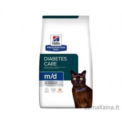 HILL'S PD M/D Diabetes Care Chicken - sausas kačių maistas - 3kg