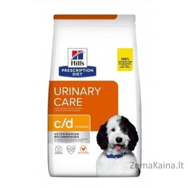 HILL'S PRESCRIPTION DIET Canine Urinary Care c/d Multicare Sausas šunų maistas Viščiukas 1,5 kg 2