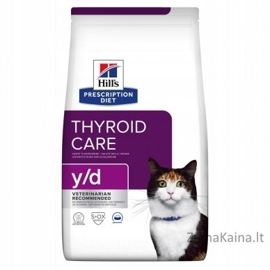 HILL'S PRESCRIPTION DIET Feline y/d Sausas kačių maistas 1,5 kg