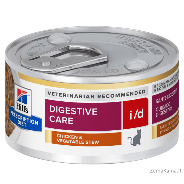 HILL'S PD Diet i / d Digestive Care Chicken&Vegetables - šlapias kačių maistas - 82 g