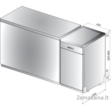 Hotpoint HSFO 3T223 WC X Pastatomi 10 vietos E 5