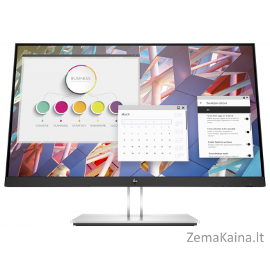 HP E-Series E24 G4 60,5 cm (23.8") 1920 x 1080 pikseliai „Full HD“ LCD Juoda, Sidabras