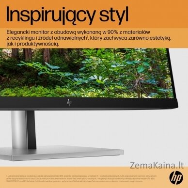 HP E-Series E24 G5 kompiuterio monitorius 60,5 cm (23.8") 1920 x 1080 pikseliai „Full HD“ LED Sidabras, Juoda 10