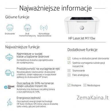 HP LaserJet M110w 600 x 600 DPI A4 „Wi-Fi“ 7