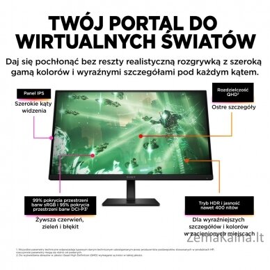 HP OMEN by HP 27q computer monitor 68.6 cm (27") 2560 x 1440 pixels Quad HD Black 10