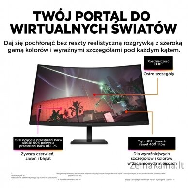 HP OMEN by HP 32c kompiuterio monitorius 80 cm (31.5") 2560 x 1440 pikseliai Quad HD Juoda 8