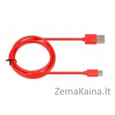 I-BOX USB 2.0 C TIPO KABELIS, 2A 1M RAUDONAS