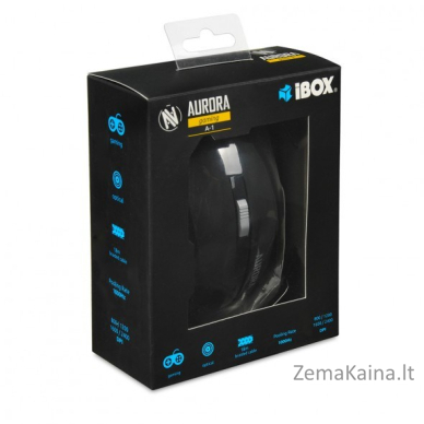 iBox Aurora A-1 kompiuterio pelė USB A tipo Optinis 2400 DPI Dešinės rankos 3