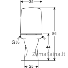 Ifo pastatomas WC su dangčiu Inspira Rimfree 6260, 626000001