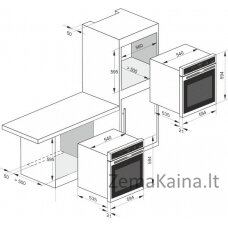 Įmontuojama dujinė orkaitė Kaiser EG 6374 Sp