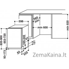 Įmontuojama indaplovė Whirlpool WIC 3C33 PFE