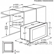 Įmontuojama mikrobangė AEG MBB1756SEM