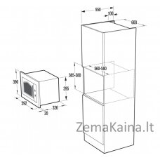 Įmontuojama mikrobangų krosnelė Gorenje BM235CLB