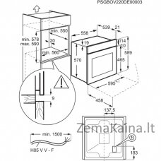 Įmontuojama orkaitė Electrolux EOF3H40BW