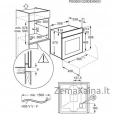 Įmontuojama orkaitė Electrolux EOF3H40BX