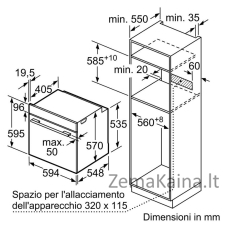 Įmontuojama orkaitė Siemens HB537A0S0