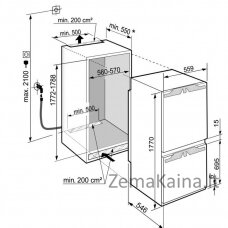 Įmontuojamas šaldytuvas Liebherr ICBNDI 5183, Peak BioFresh, NoFrost