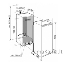 Įmontuojamas šaldytuvas Liebherr IRBd 5151