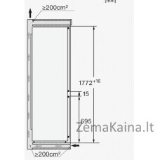 Įmontuojamas šaldytuvas Miele KFN 7795 C, 12445210