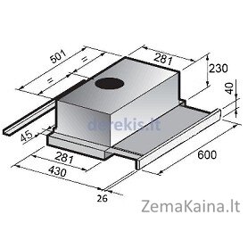 Įmontuojamas gartraukis Allenzi S3 Plus 60 WH L 1