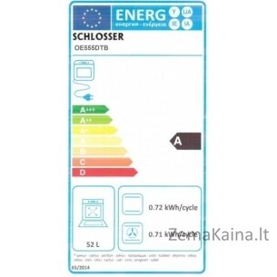 Įmontuojama orkaitė Schlosser OE555DTX, 45 cm pločio 2