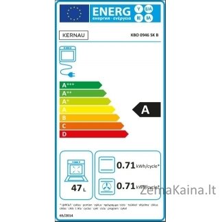 Įmontuojama orkaitė KERNAU KBO 0946 SK B, 45cm 1