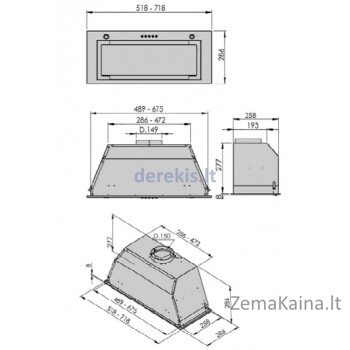 Įmontuojamas gartraukis Allenzi CH 111 Black 60 1