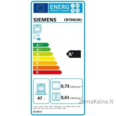 Įmontuojama kompaktiška orkaitė Siemens CB734G1B1 1