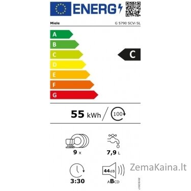 Įmontuojama indaplovė Miele G 5790 SCVi EDST, 12174040 6