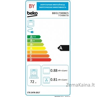 Įmontuojama orkaitė Beko BBIS17300BCS, juoda spalva 5