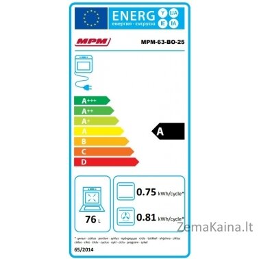 Įmontuojama orkaitė MPM-63-BO-25 1