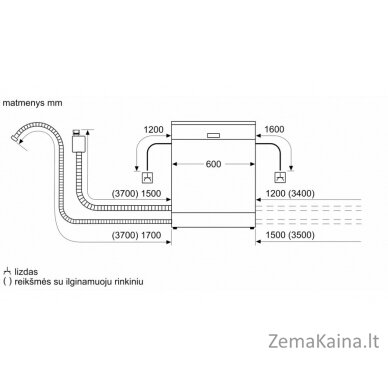 Įmontuojama indaplovė Neff S197EB801E 1