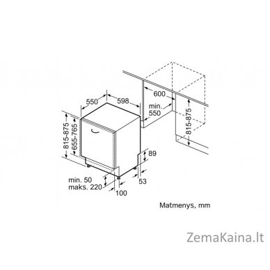 Įmontuojama indaplovė Neff S197EB801E 4