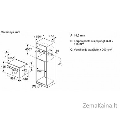 Įmontuojama kompaktiška orkaitė, Bosch CMG7241W1, su mikrobangų funkcija 5