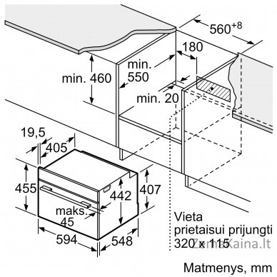 Įmontuojama kompaktiška orkaitė, Bosch CMG7241W1, su mikrobangų funkcija 6