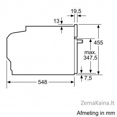 Įmontuojama kompaktiška orkaitė Siemens CB734G1B1 6