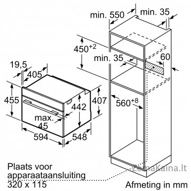 Įmontuojama kompaktiška orkaitė Siemens CB734G1B1 7