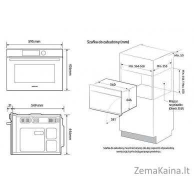 Įmontuojama kompaktiška orkaitė su mikrobangų funkcija Samsung NQ5B5763DBK 1