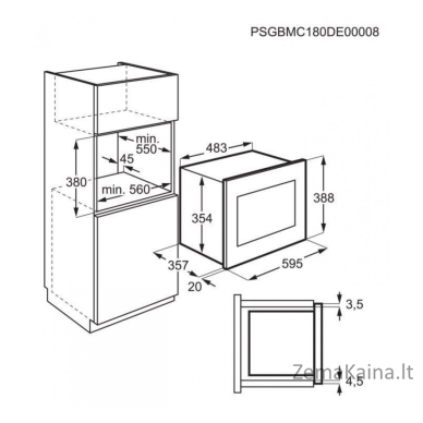 Įmontuojama mikrobangų krosnelė Electrolux LMS4253TMK 2