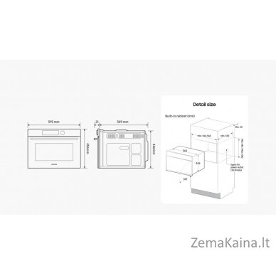 Įmontuojama mikrobangų krosnelė Samsung NQ5B5713GBS 7