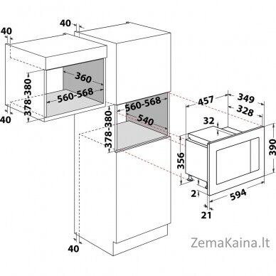 Įmontuojama mikrobangų krosnelė Whirlpool WMF200G NB 4