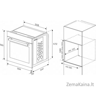 Įmontuojama orkaitė Beko BBIM14300BMP 6