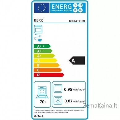 Įmontuojama orkaitė Berk BO964TCGBL/M00 1