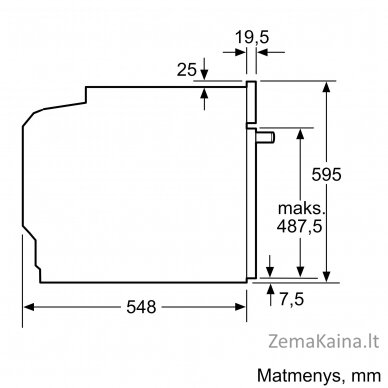 Įmontuojama orkaitė Bosch HBA533BS0S 5