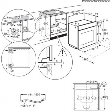 Įmontuojama orkaitė Electrolux EOE7P31Z 1